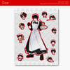 Ooe - Ooejima Maid Café Sticker Sheet