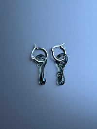 Image 3 of Teardrop Glass Earrings 