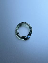 Image 3 of Dark Steel Sprinkles Murano Glass Ring
