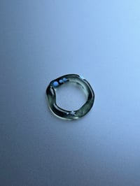 Image 1 of Dark Steel Sprinkles Murano Glass Ring