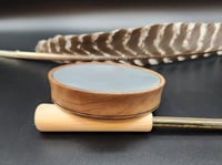 Image 2 of Curly Walnut Pot Call.  Slate over Glass #704