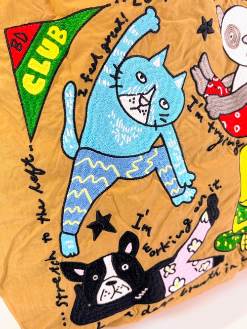 Image of Ball and chain / bobby Dazzler Yoga club bag in mustard