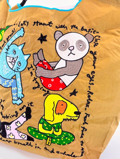 Image of Ball and chain / bobby Dazzler Yoga club bag in mustard