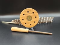 Image 1 of Pot Call made from Quartersawn Hickory.  Slate over glass #799