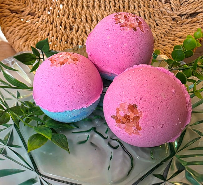 Watermelon & Pink Himalayan Salt  Bath Bomb 7oz 