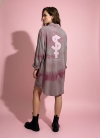 Image 1 of HANDGEFÄRBT ✘  HEMDKLEID ✘ IBIZA PRINT  ✘ VINTAGE  ✘ UPCYCLED