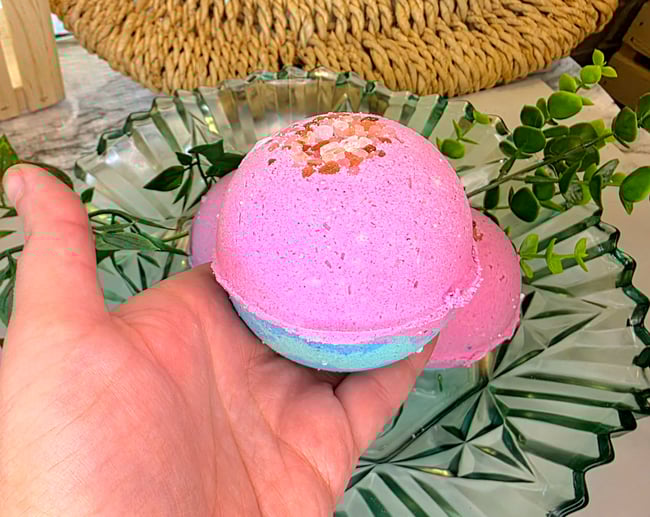 Watermelon & Pink Himalayan Salt  Bath Bomb 7oz 