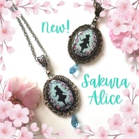 Image 1 of Sakura Alice in Wonderland Cameo Necklace