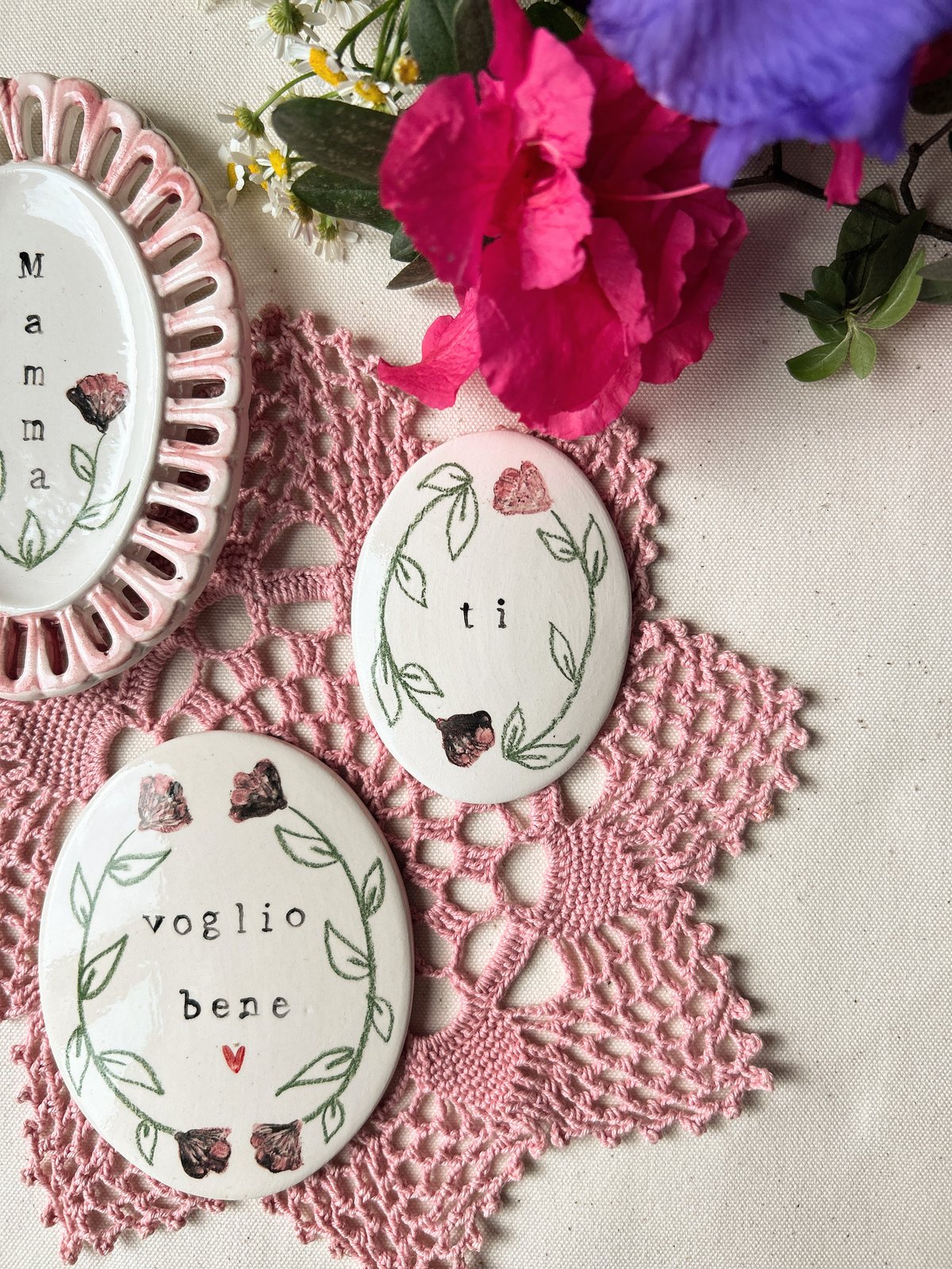  TRIS OVALINI - MAMMA, TI VOGLIO BENE ♥️