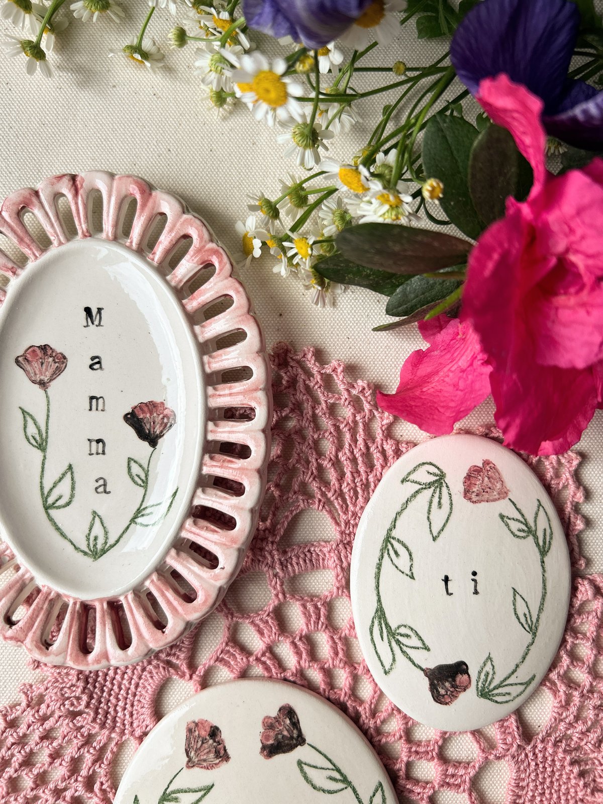  TRIS OVALINI - MAMMA, TI VOGLIO BENE ♥️