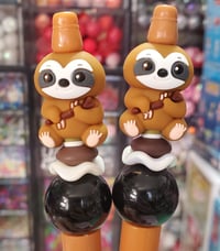 Image 1 of Brown Sloth Beaded Pen (489)