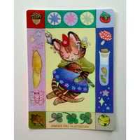 Image 2 of Magical Cat Folk Vinyl Sticker