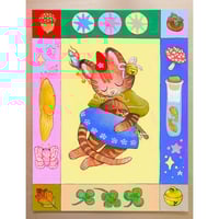 Image 1 of Magical Cat Folk Print