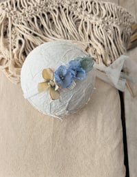 Image 4 of Photo prop | Newborn headband for photoshoot | blue | beige | small flowers