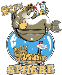 Wish you were Sphere Sticker