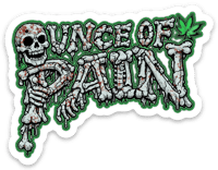 Green Sick Ass Skull Sticker