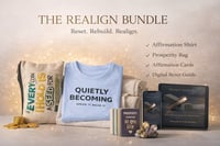 The Becoming Bundle | Affirmation Tee + Be Happy Anyway™ Ebook + Prosperity Pouch
