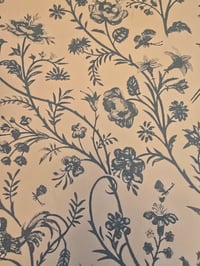 Image 5 of vintage french bird floral wallpaper mid century toile style sold by the metre