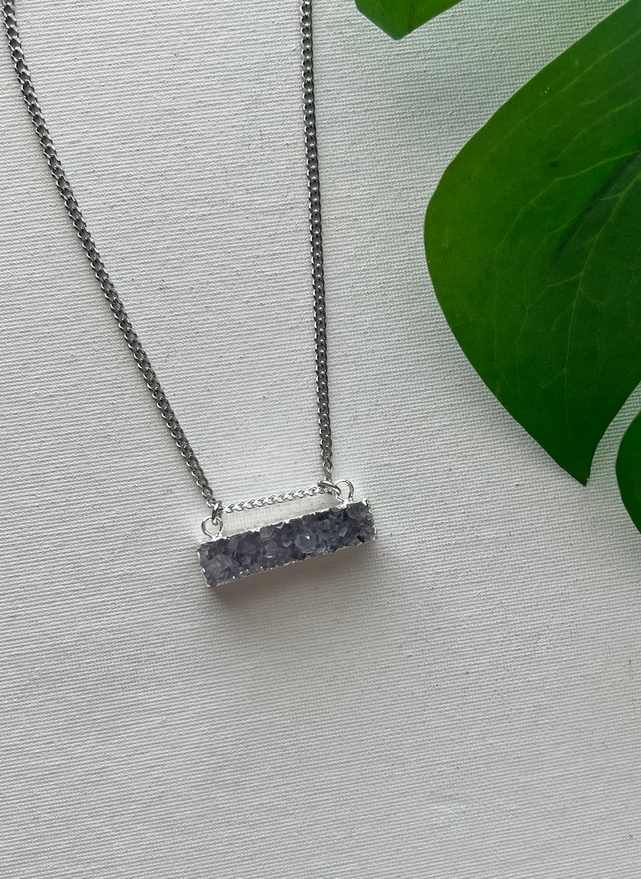 Image of PRESH • Purple Druzy Necklace