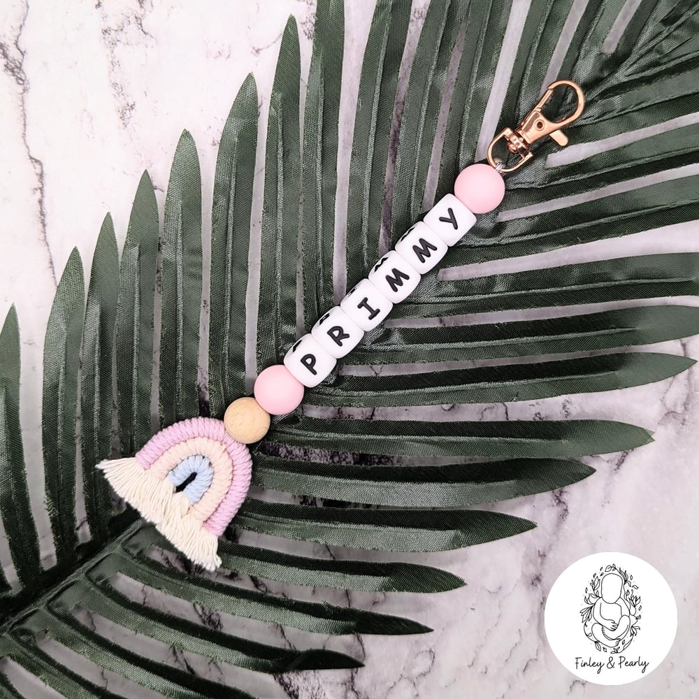 KEYRING: Macrame Rainbow