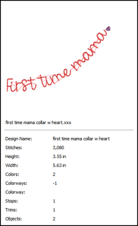 Image 1 of First Time Mama – Machine Embroidery Design  (Digital Download)