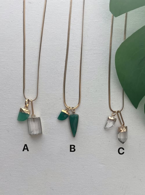 Image of GEM DROPS • Crystal Charm Necklace