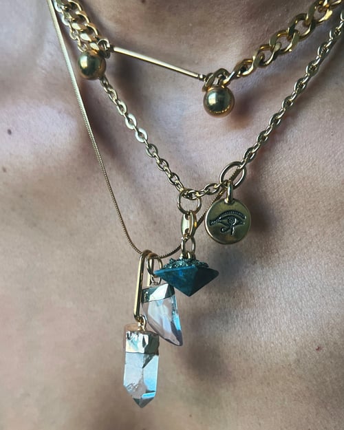 Image of GEM DROPS • Crystal Charm Necklace