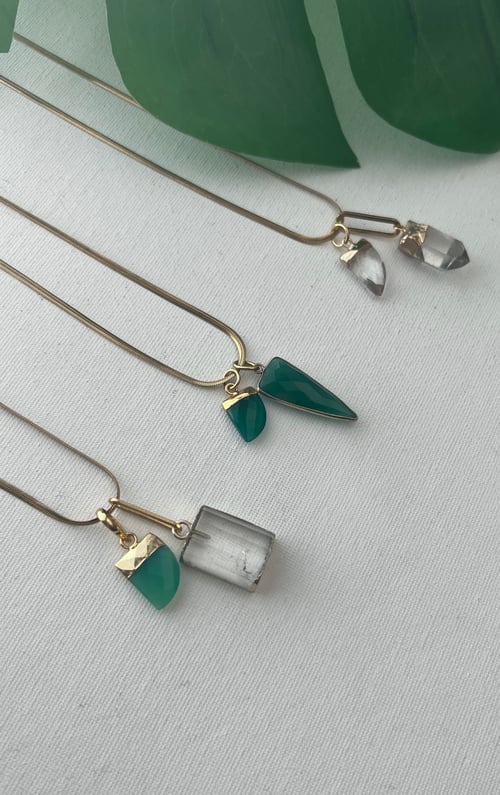 Image of GEM DROPS • Crystal Charm Necklace