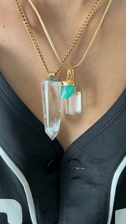 Image of GEM DROPS • Crystal Charm Necklace