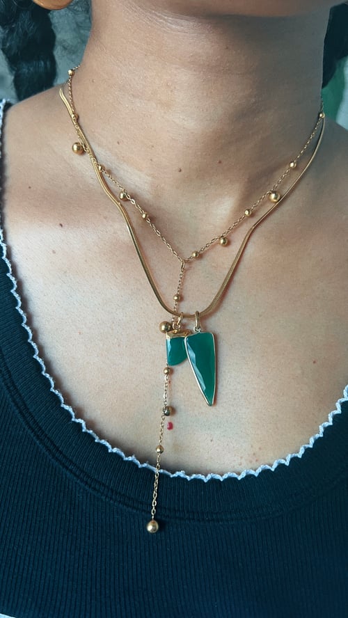 Image of GEM DROPS • Crystal Charm Necklace