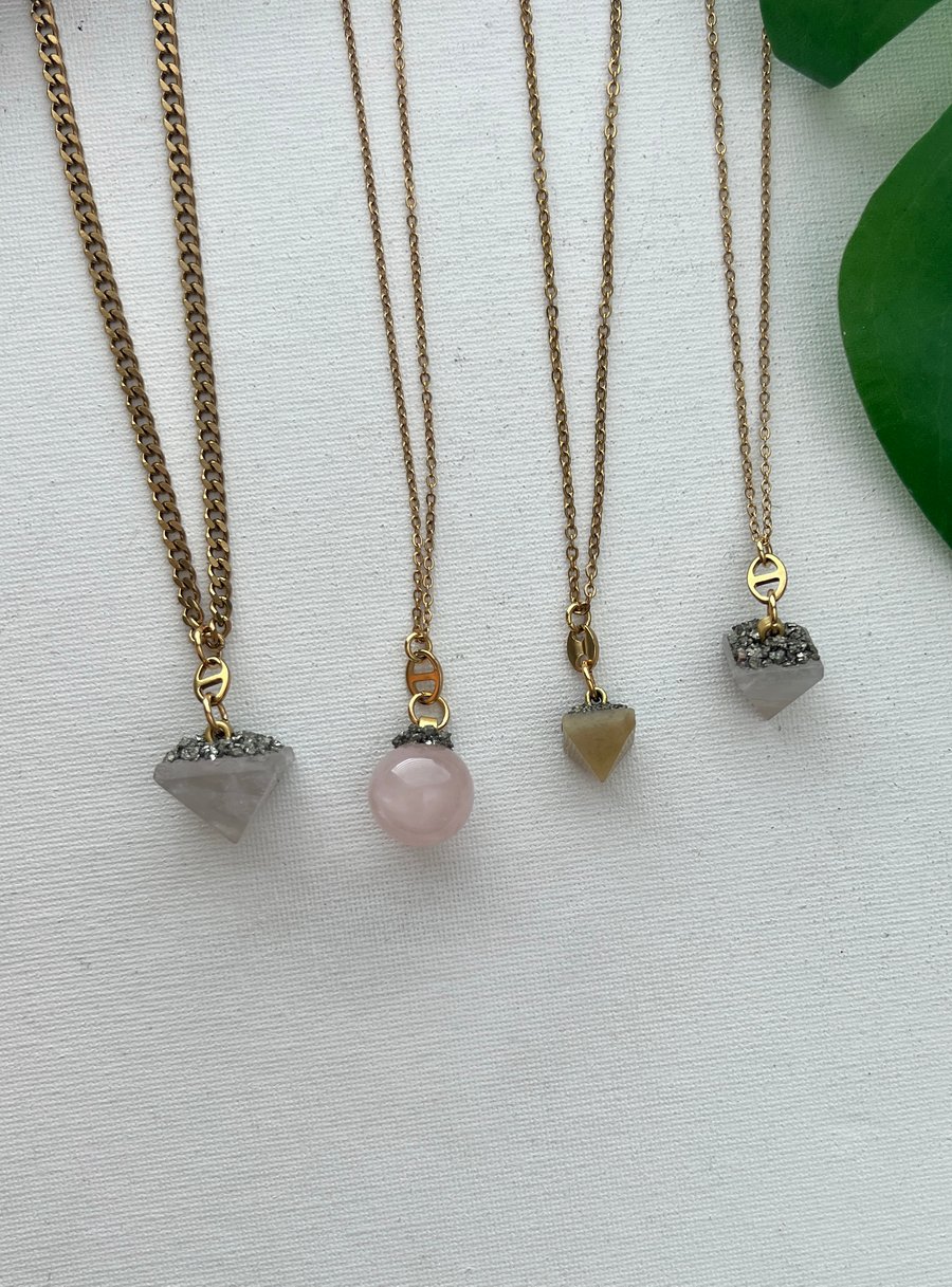 Image of KEM GEMS • Crystal Pendant Necklace