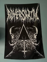 Image 1 of ADVERSARIAL "All Idols Fall Before the Hammer" USED FLAG