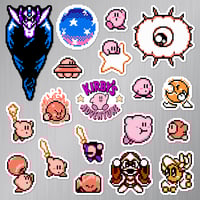 Image 2 of Kirby's Adventure Sticker/Magnet Sets (19 Pieces) 
