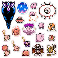 Image 1 of Kirby's Adventure Sticker/Magnet Sets (19 Pieces) 