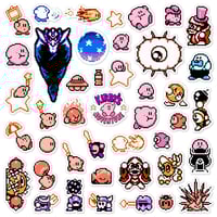 Image 1 of Kirby's Adventure Sticker/Magnet Sets (43 Pieces)