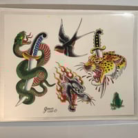 Image 1 of 2000 Chris Garver production sheet laminated 11x14