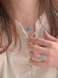 Image 6 of Turquoise Heart Promise Ring