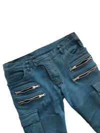 Image 2 of Balmain Biker Moto Cargo Jeans - 35
