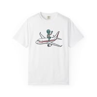Image 2 of Alien Pilot Airplane T-Shirt // Area 51 Custom T-shirt