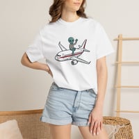 Image 6 of Alien Pilot Airplane T-Shirt // Area 51 Custom T-shirt