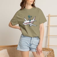 Image 9 of Alien Pilot Airplane T-Shirt // Area 51 Custom T-shirt
