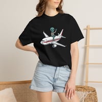 Image 3 of Alien Pilot Airplane T-Shirt // Area 51 Custom T-shirt
