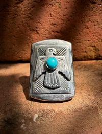 Image 1 of WL&A Handmade Old Style Carico Lake Thunderbird Signet - Size 8