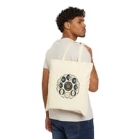Image 3 of Moon Phase Tote Bag — Lunar Cycle Diagram Cotton Canvas Tote