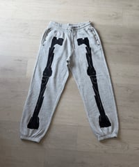 Grey On Black Skelo Sweatpants 
