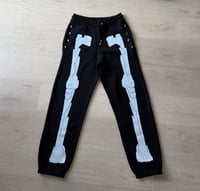 Black On White Skelo Sweatpants 
