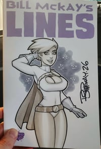 Image of Power Girl Original 1/1 Sketch Cover 