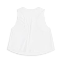 Image 3 of Alien Pilot Crop Top — Cute UFO Alien Riding Airplane Graphic Tank