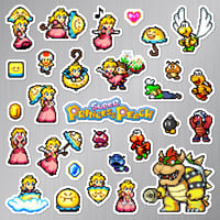Image 2 of Super Princess Peach Sticker/Magnet Sets (29 Pieces) 