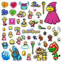 Image 1 of Super Princess Peach Sticker/Magnet Sets (46 Pieces)